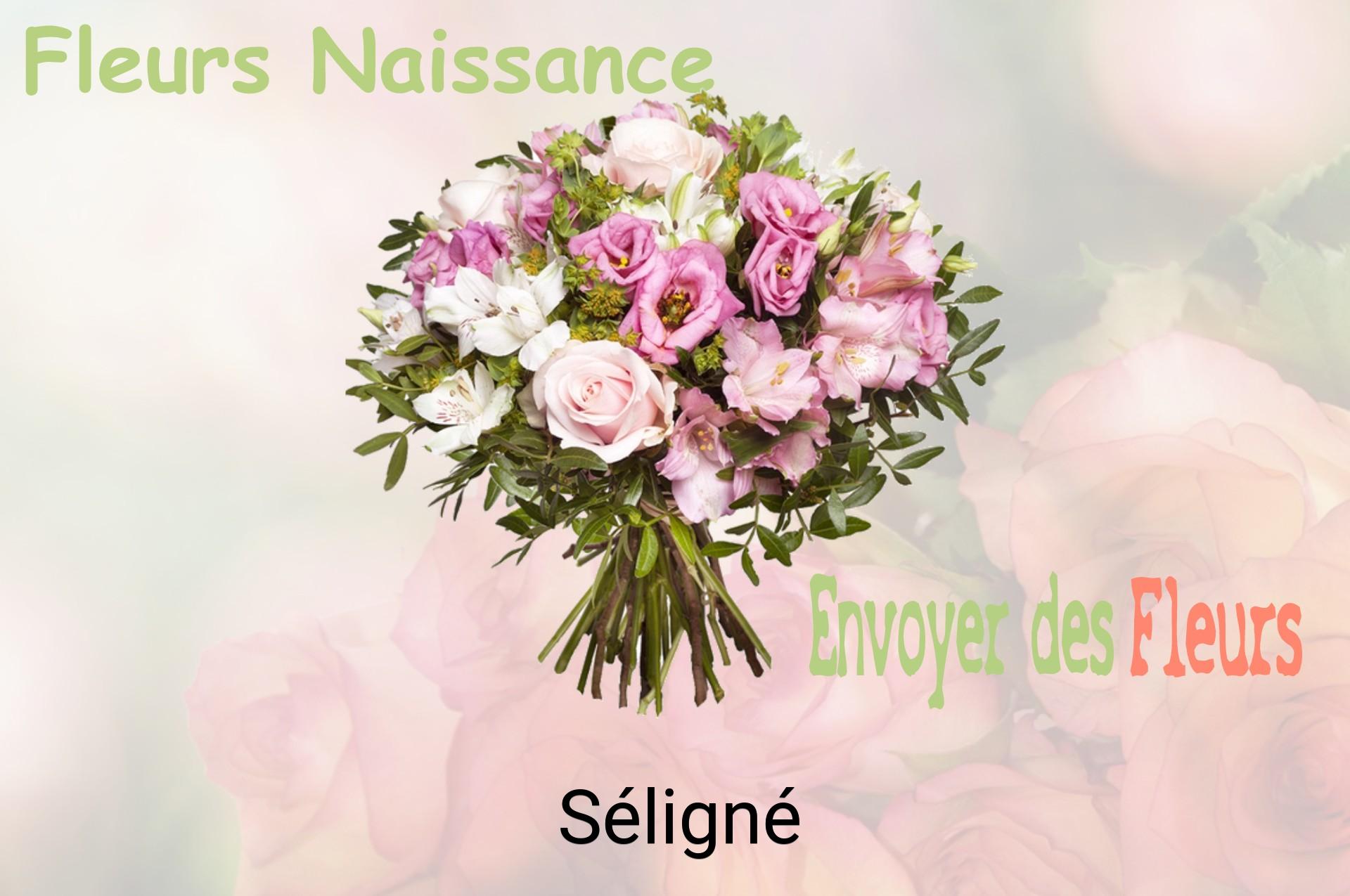 Bouquet de fleurs de naissance livré à Séligné
